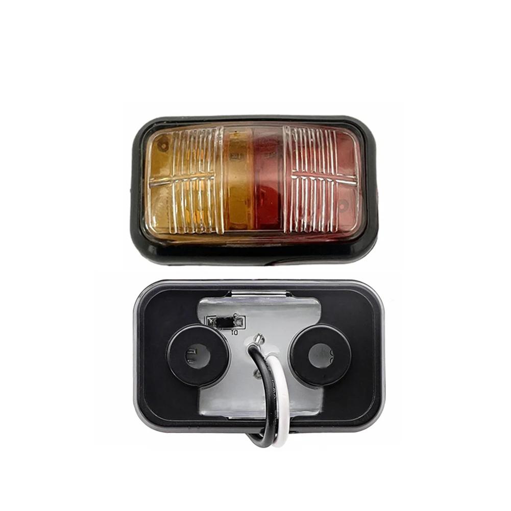 12-24V Car LED Side Marker Lights Square Lights Warning Tail Light Red Yellow Auto Trailer Truck Lorry clearance Lamps
