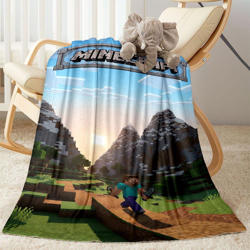 Minecraft 379 Blanket Soft & Cozy Suitable for Bed Livingroom Office Four Seasons Multipurpose Warmthful Decor