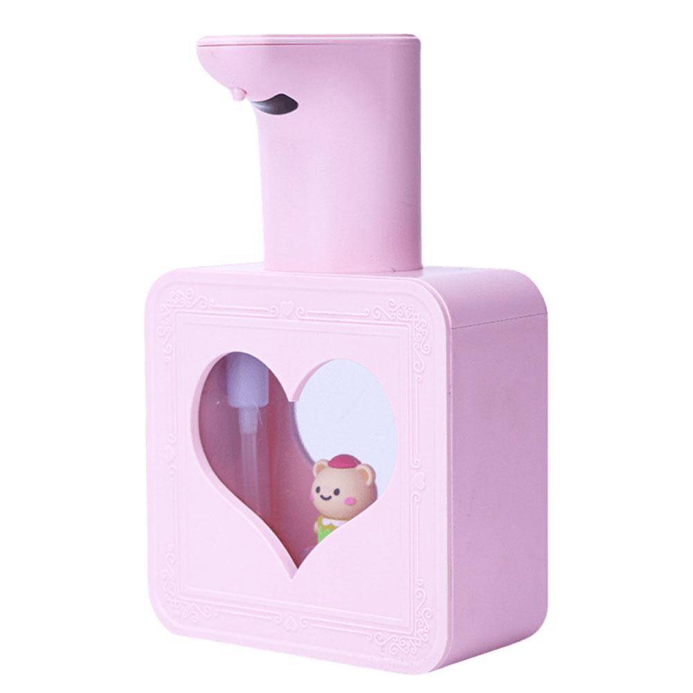 

Автоматический дозатор пенящегося мыла, бесконтактный дозатор мыла для посуды, настенный автоматический дозатор мыла, перезаряжаемый для ванной комнаты и кухни розовый