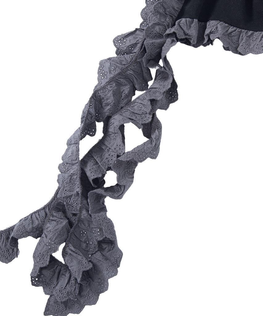 MISSLULZ Lace Tail Sleeveless Black Charcoal