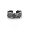 Retro Gothic Black Silver Color Irregular Metal Ring Men Vintage Y2k Aesthetics Geometry Open Rings For Women Punk Party Jewelry