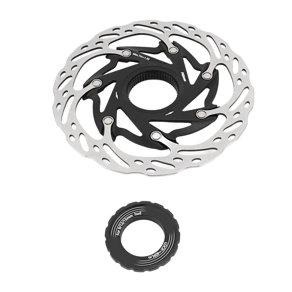 Bike Disc Brake Rotor Aluminium Alloy 140mm Bike Heat Dissipation Centerlock Disc Rotor