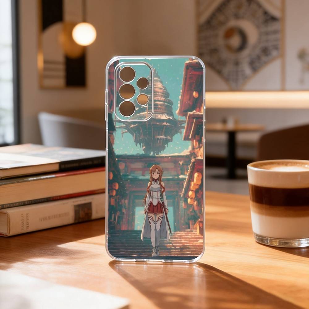 Asuna Yuuki Anime Phone Case Transparent Silicone Soft For Samsung S25,S24,S21,S22,S23,S30,Ultra,S20,Plus,Fe