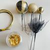 Black and Gold Hair Ornament with Tamakanzashi and Perfect for and Perfect for Hakama and (Ball Pin) Tulle, Coming-of-Age Ceremonies, Graduations,