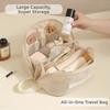 Breathable Mesh Mesh Makeup Bag Lightweight Large Capacity Travel Makeup Bag with Compartments Visible Toiletry Organizer
