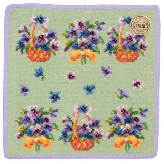 Amazing Violet Handkerchief Pale 25cm x 25cm [Feiler] Towel, Green,