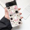 Lovely Cat Playing Fun Fashion Phone Case For Samsung Galaxy Z Flip 3 4 5 6 7 Hard Folding Z Flip4 Clear PC Cover Gift