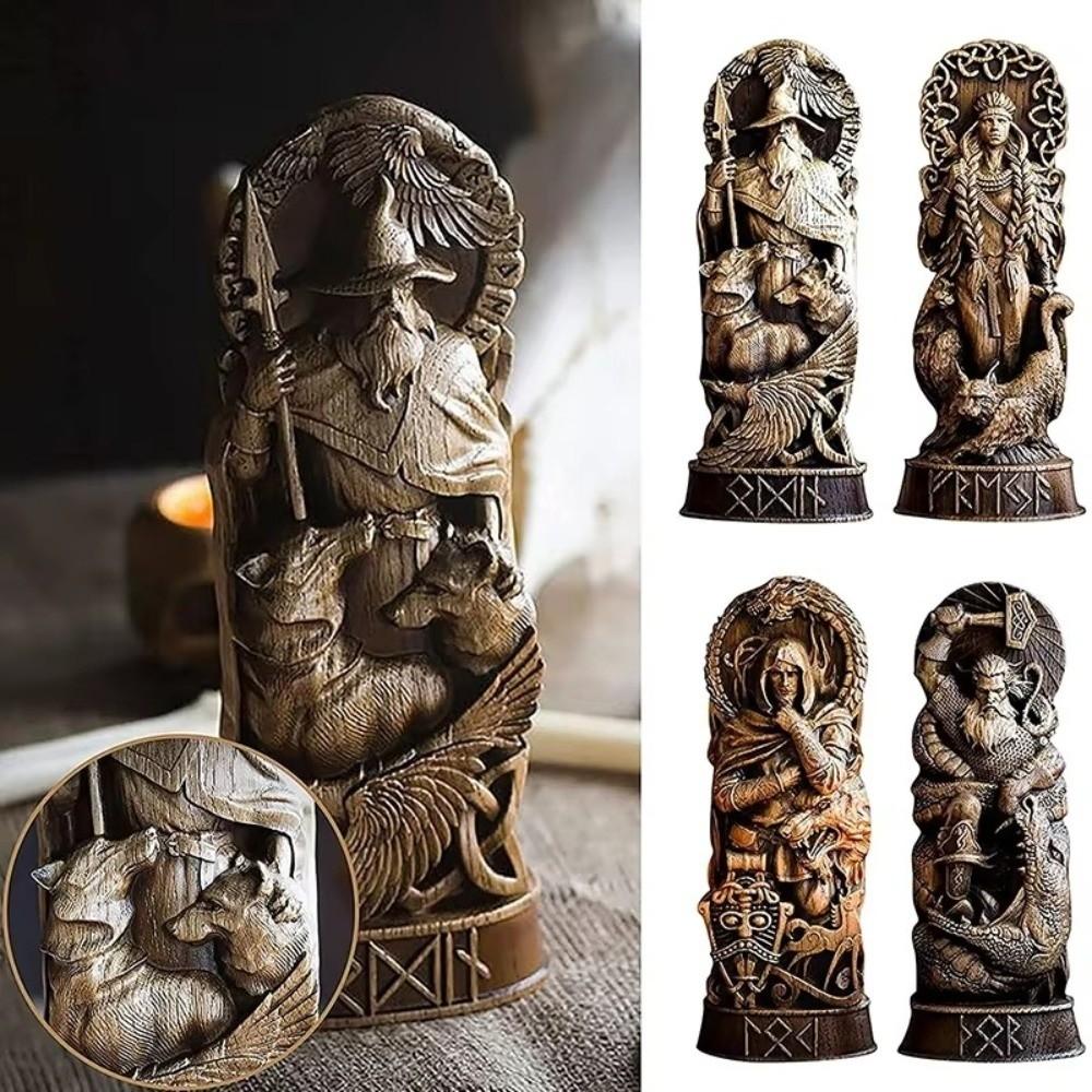 Carving Viking Gods Ornaments Resin Crafts Myths and Legends Statue Freya Statue Home Decoration