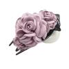 Korean Style Fabric Flower Hairpiece: Bridal Updo Hair Clip with Large Acrylic Claw