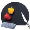 Round Cutting Dishwasher 35 X 29 Antibacterial Board, Safe, Cm, Black, Heat-Resistant Elastomer, D-Shape, Semi-Circular Shape,