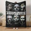 1pc Rammstein-Inspired Home Decor: Cozy Flannel Blanket, Perfect Gift for Bedroom, Living Room, Travel, Camping, Car, Beach, Office Naps, Ideal Sofa T