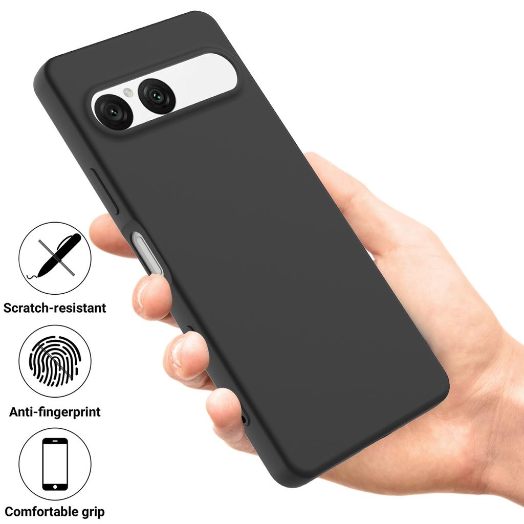 For Sony Xperia 10 VII Liquid Silicone Case Phone Back Cover with Hand Strap