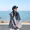 Retro Japanese Plaid Short Sleeve Babydoll Top - Summer Korean Style