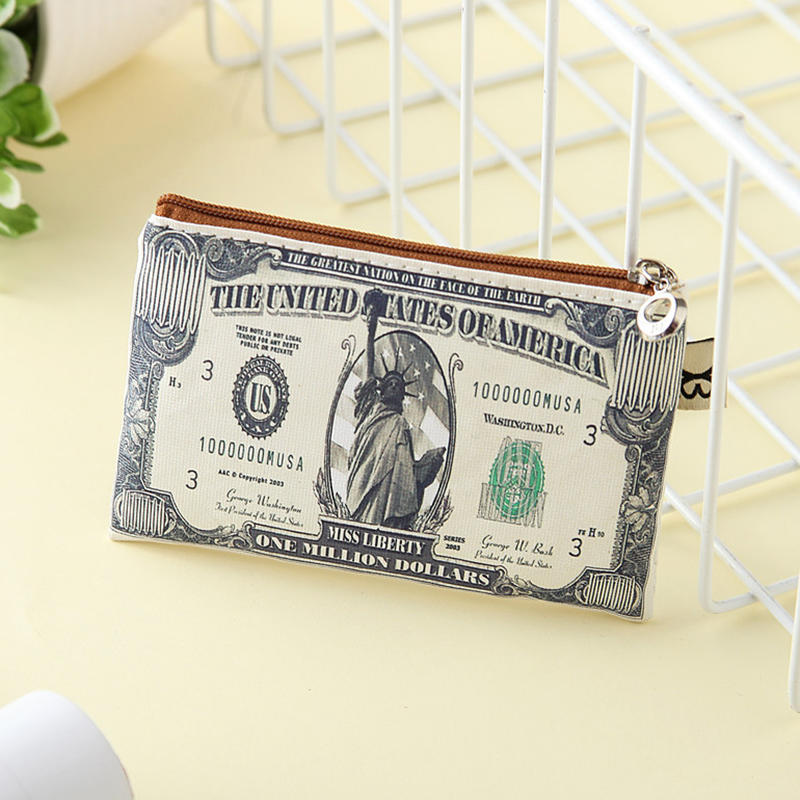 1PC Cute US Dollar Wallet For Men and Women PU Money Bag Novelty Gift Teens Student Purse Coin Pouch New Short/Long/Zipper Style