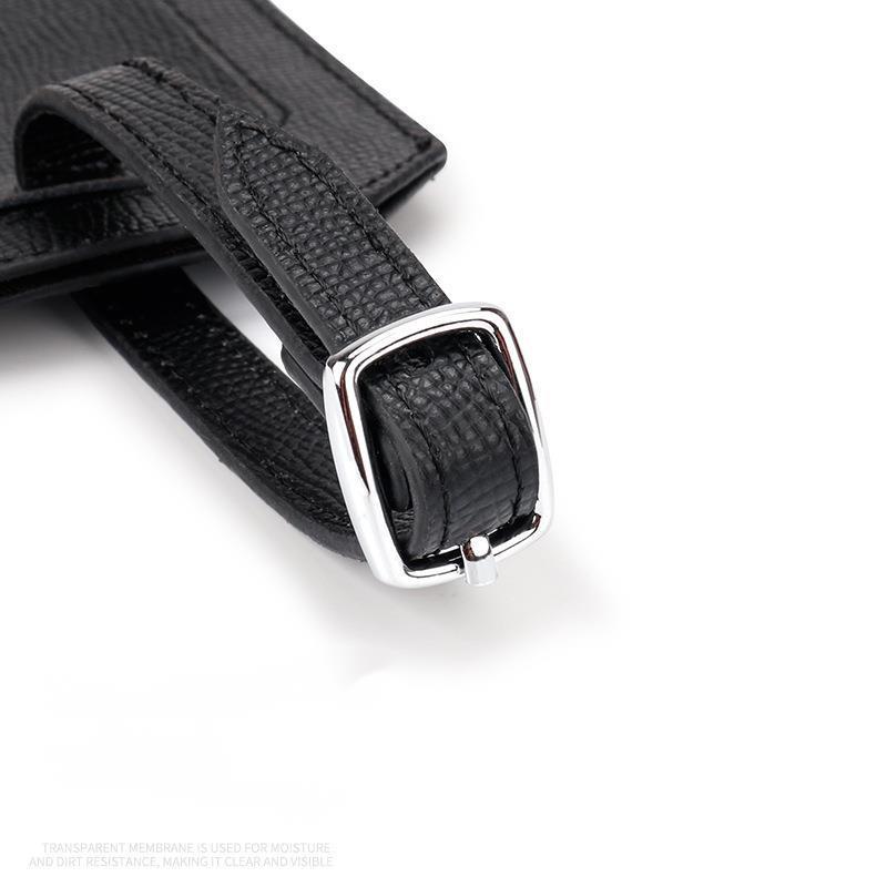 Fashion Genuine Leather Travel Luggage Tag; Airplane Suit Tag; Men's Suitcase Tag; Hotel Room Tag.