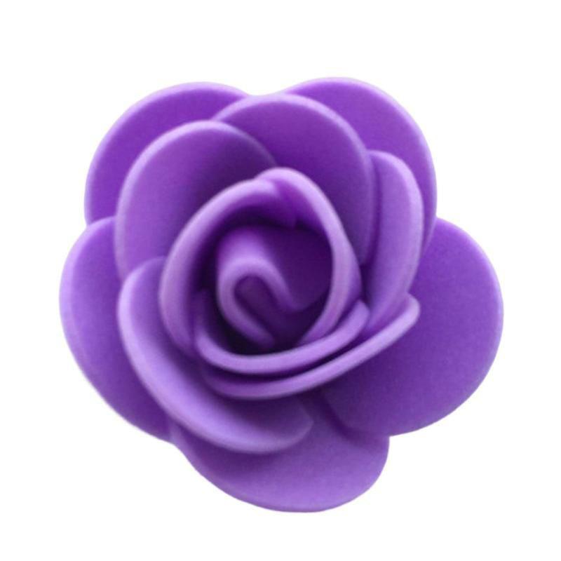 100Pcs 3.5cm Artificial Flower Foam PE Rose Heads DIY Valentine's Day Roses Wedding Candy Box Decoration