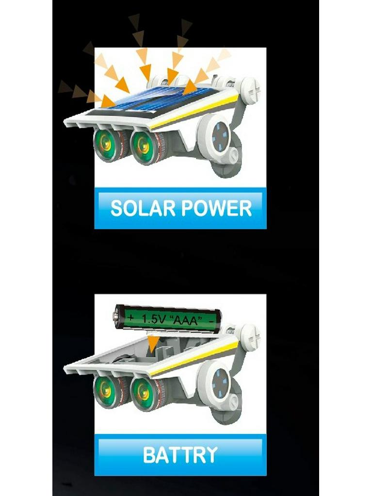 13-in-1 DIY Solar & Battery-Powered Robot Car Toy