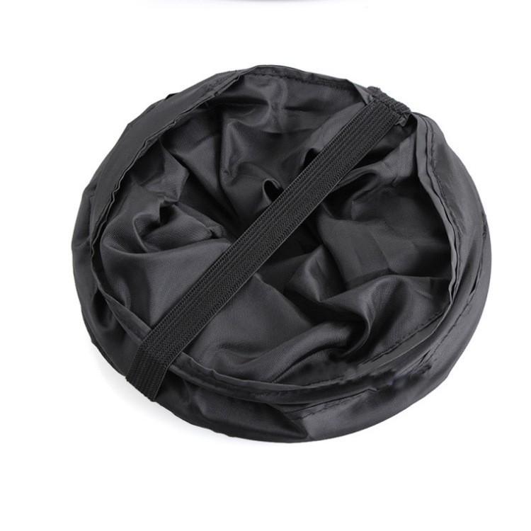 Car Bag-type Trash Can Chair-back Hanging Bag Foldable Trash Can Black 15*20CM