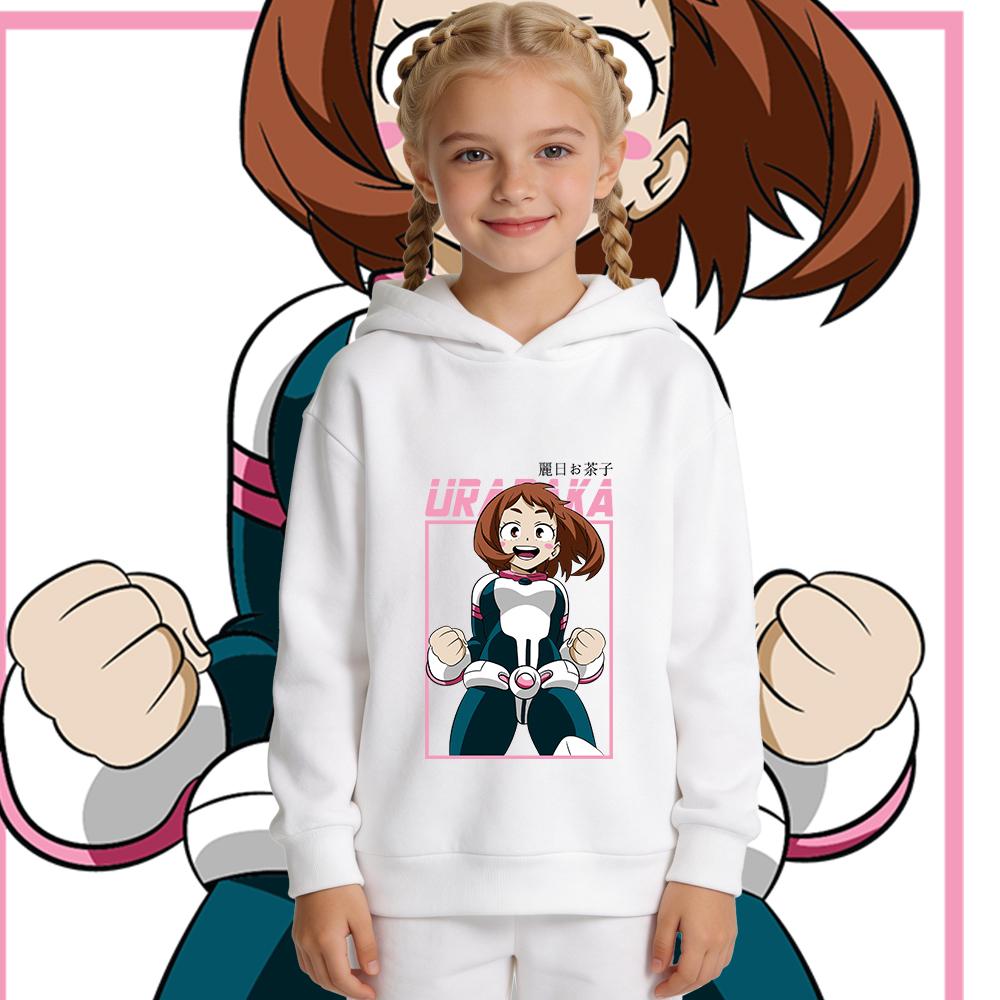 New My Hero Academia Ochako Uraraka Anime Print Boys Girls Kids Hoodie Fall Winter Warm Sweatshirt Pullover 3-12Y