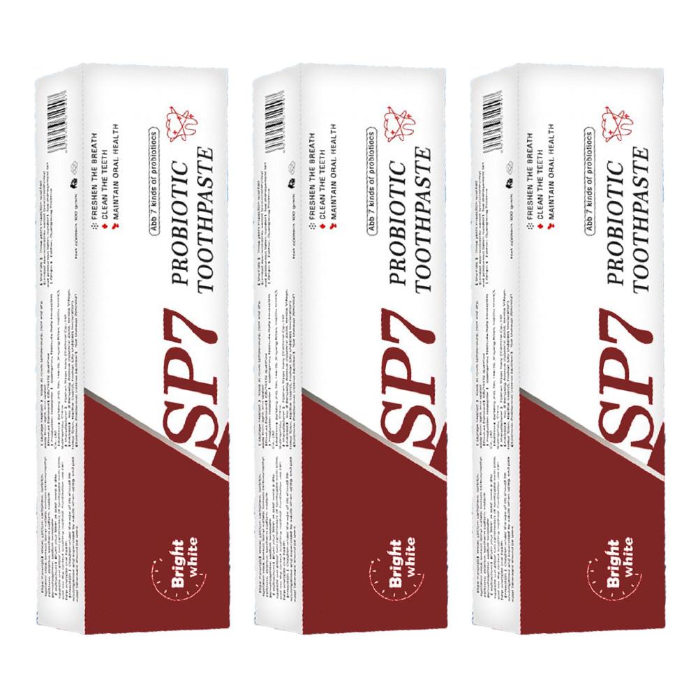 

Зубная паста Sp7 Probiotic Toothpaste Whitening, зубная паста Sp-7 Ultra Whitening, зубная паста Sp 7, зубная паста для удаления пятен и отбеливания, глубокая очистка 3pcs