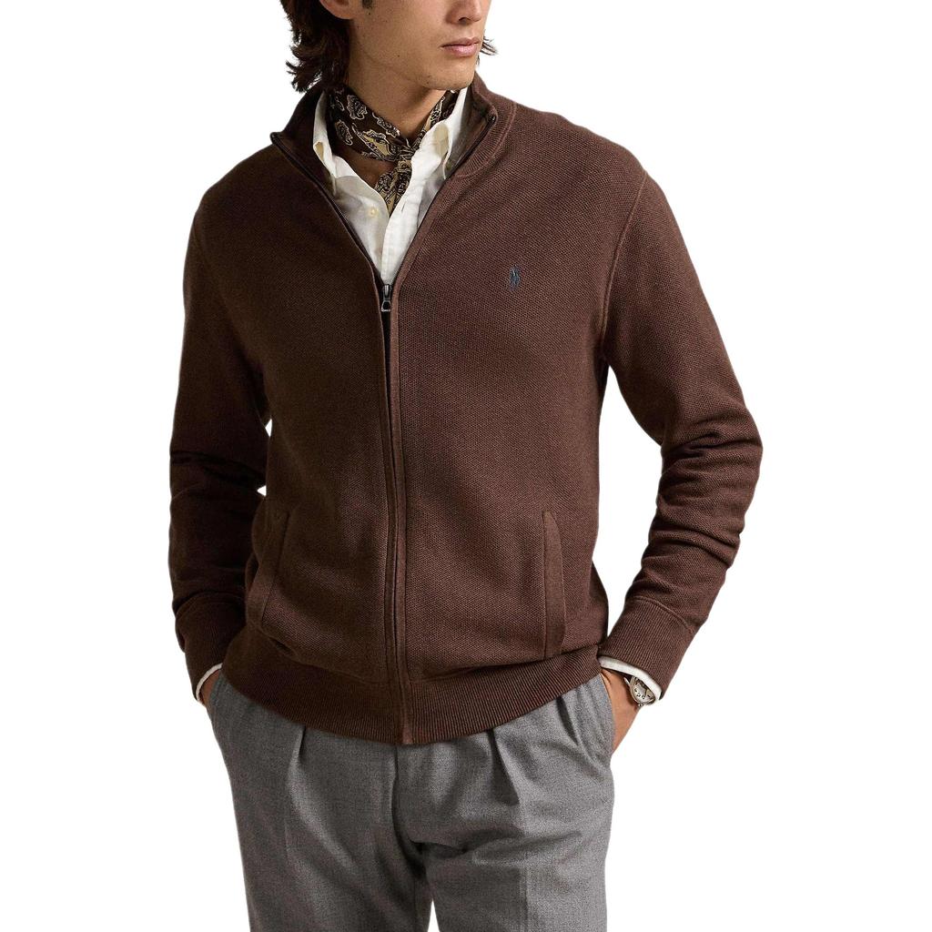 Polo Ralph Lauren FW25 Ribbed Half High Neck Zip Long Sleeve Knit Sweater Men sweater 710P07395-001