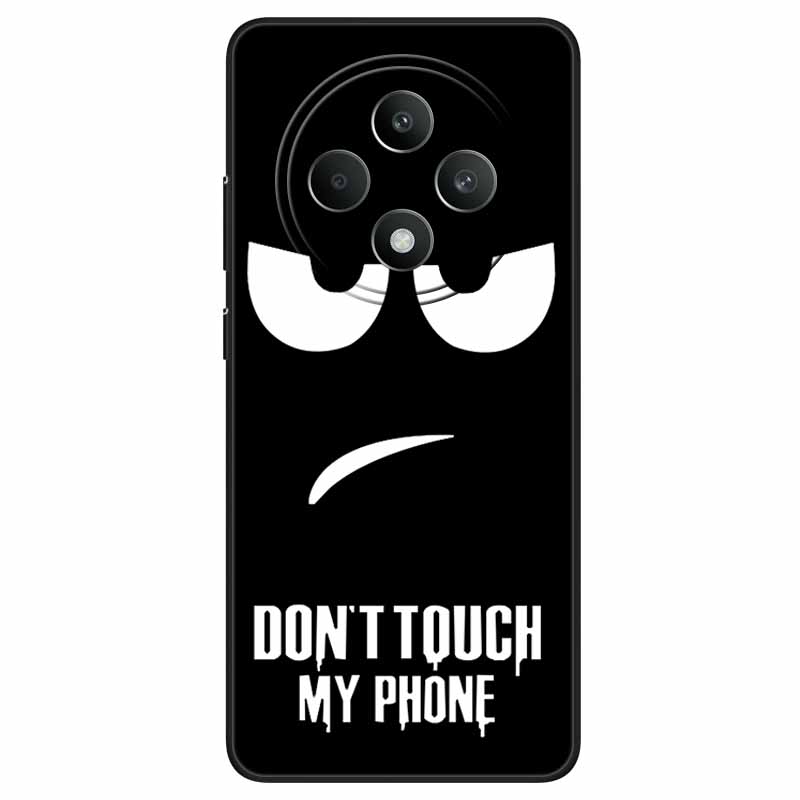 For OPPO Reno 12F 5G Case Cool Black Soft Silicone Cover for Oppo Reno12 FS Cartoon TPU Shell On Reno12 F Protective Funda Capas