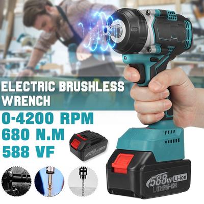 588VF 680N.m Brushless Electric Wrench Cordless Rechargeable Impact Wrench For Battery Power Tools New