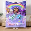 Name Custom Gabby Print Flannel Blanket High Quality Warm Comfortable Cover for All Seasons Perfect for Gifts Home Decor