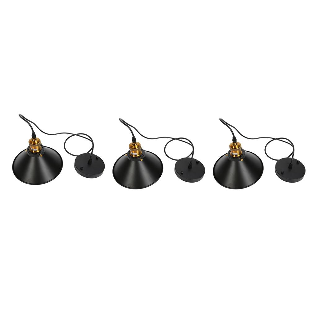 3Set E27 Industrial Ceiling Light Black Wrought Iron Ceiling Light Corridor Light for Outdoor
