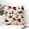 Children'S Cartoon Animal Painting Pillow Case Linen Pillow Case Sofa Home Decor Cushion Cover Cushion Cove