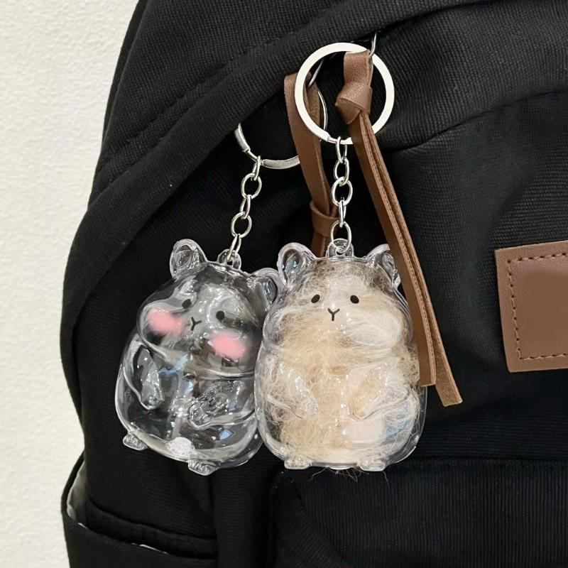 Keepsakes Keyring For Pet Owners Hamster Hair Collector Bottle Acrylic Designs Safely Preserves Memories