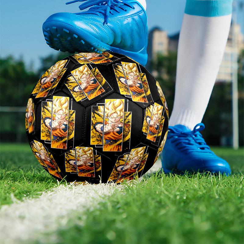 DRAGON BALL Print Size 5 Soccer Ball, PU Wear Resistant Football for Match Training and Daily Practice, Birthday Gift for Soccer Fans