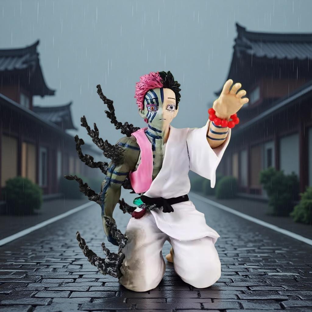 13cm Demon Slayer Figure Akaza Anime Action Figure Pvc Figurine Collectible Model Children Toys Halloween Gifts Doll Ornaments