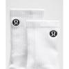 Lullulemon Unisex Daily Essential Quarter Socks *3 Pack Wht