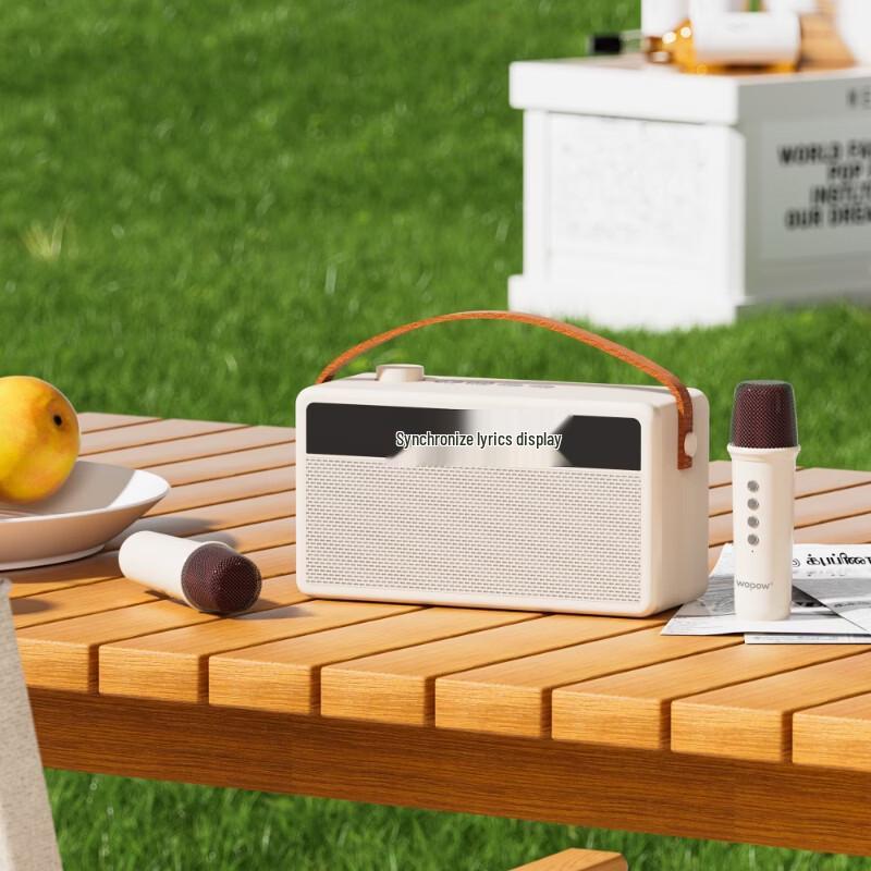 WOPOW Portable Bluetooth 5.3 Lyric Speaker with Dual Microphones (CN version)