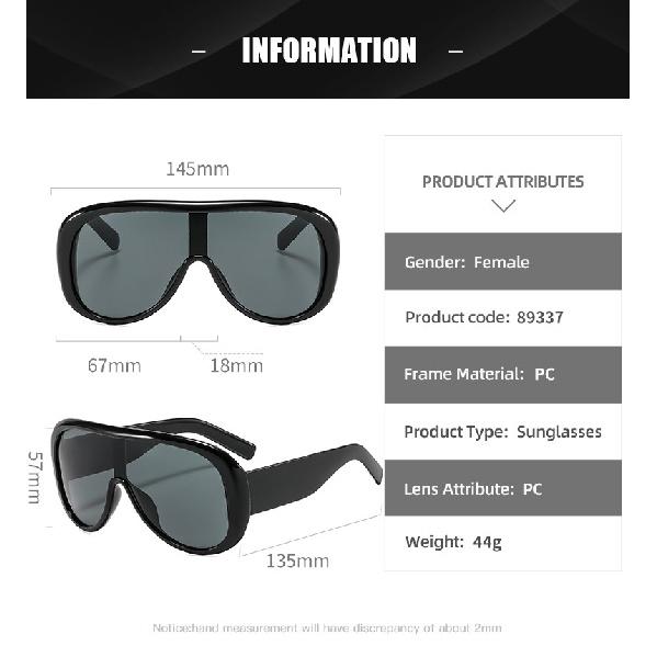 One-piece Toad Frame Sunglasses INS Men's and Women's Celebrity Sunglasses