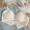 Women's Rabbit Ear Ultra-thin Large Chest Minimizing Underwear Gathering Side Breast Light and Comfortable Wire-free Bra