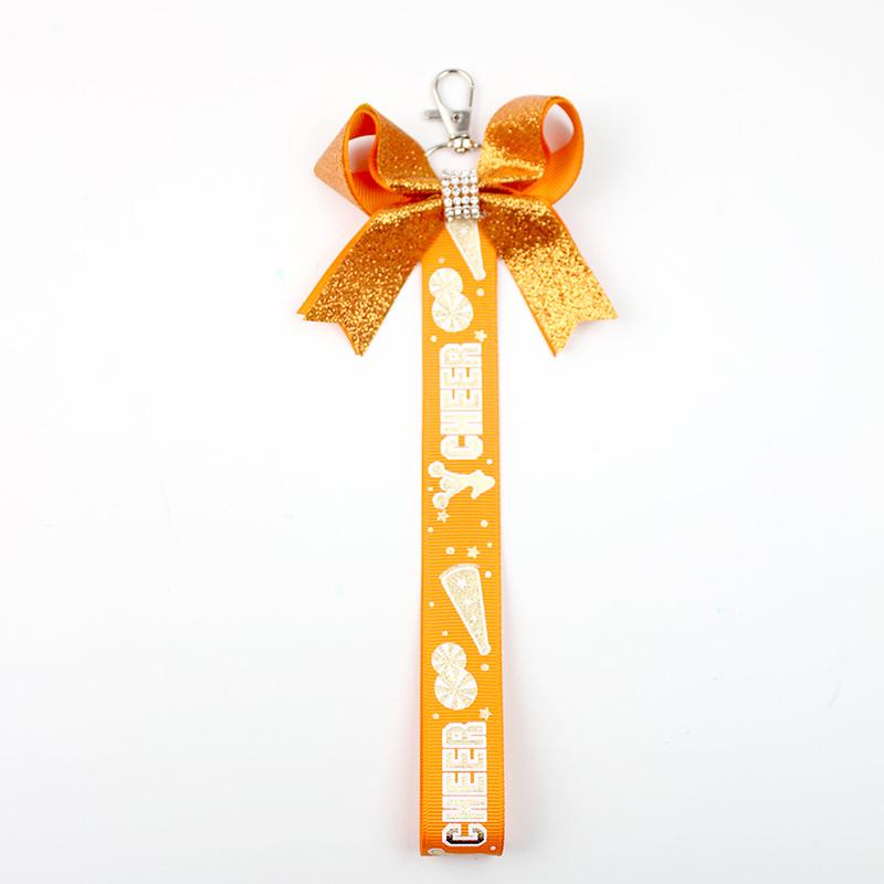 

Творческий персонализированный блестящий брелок с лентой Cheer, цветной брелок Cheer, кулон, украшение для рюкзака, аксессуары, подарки
