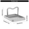 Modern Cookware Holder With Large Capacity And Tool Storage Metal Construction Easy Assembly Spoon Rest with Lid Holder