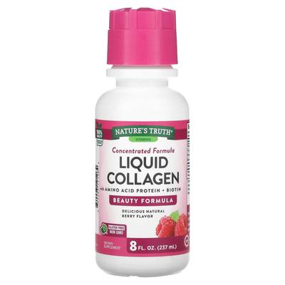 Flüssiges Kollagen mit Vitaminen, Aminosäurenprotein + Biotin, Beere, 8 fl oz (237 ml)