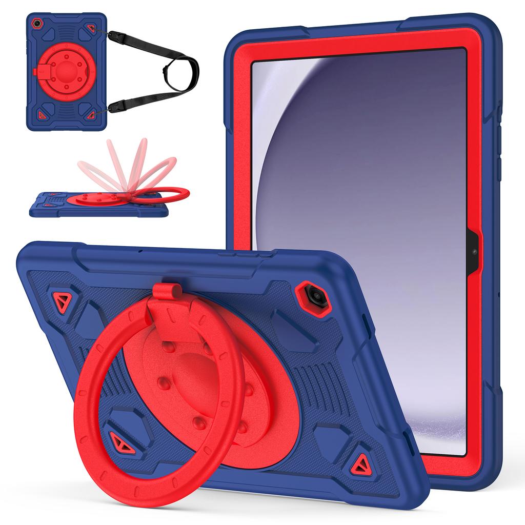 Tablet Case For Samsung Galaxy Tab A9 / Tab A11 Kickstand Space Planet PC + Silicone Tablet Cover with Shoulder Strap