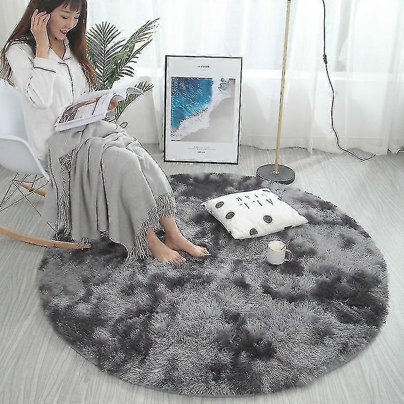 Soft Area Rugs Fluffy Round Rugs Furry Round Rugs For Bedroom Living Room Home Decor