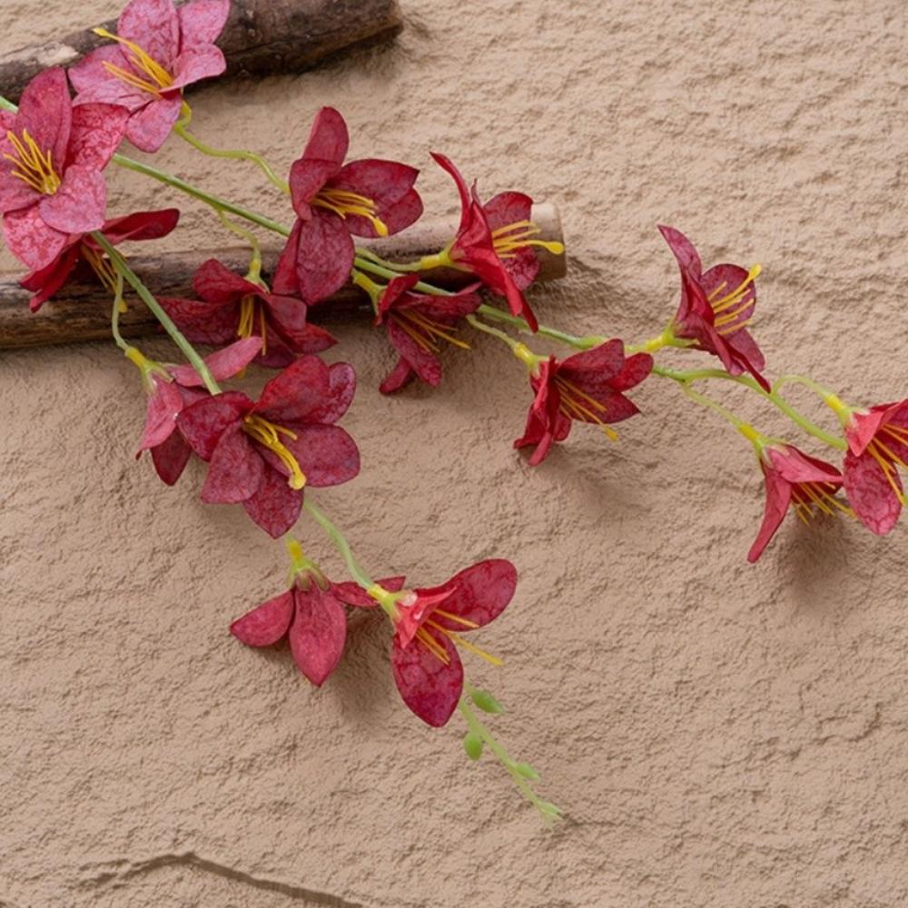 

Real Touch 2 Forks Artificial Orchid Flower DIY 85cm Fake Silk Flower Orchid Fake Flowers Branch Home Decor червоний