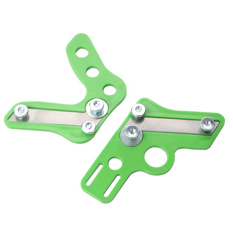 Manual Woodworking Edge Trimmer: Chamfering Tool for Right Angle and Rounded Corners