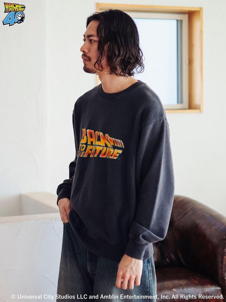 B:MING LIFE STORE by BEAMS Movie Print Crew Neck Sweatshirt, Men's, Navy, S_92130458898