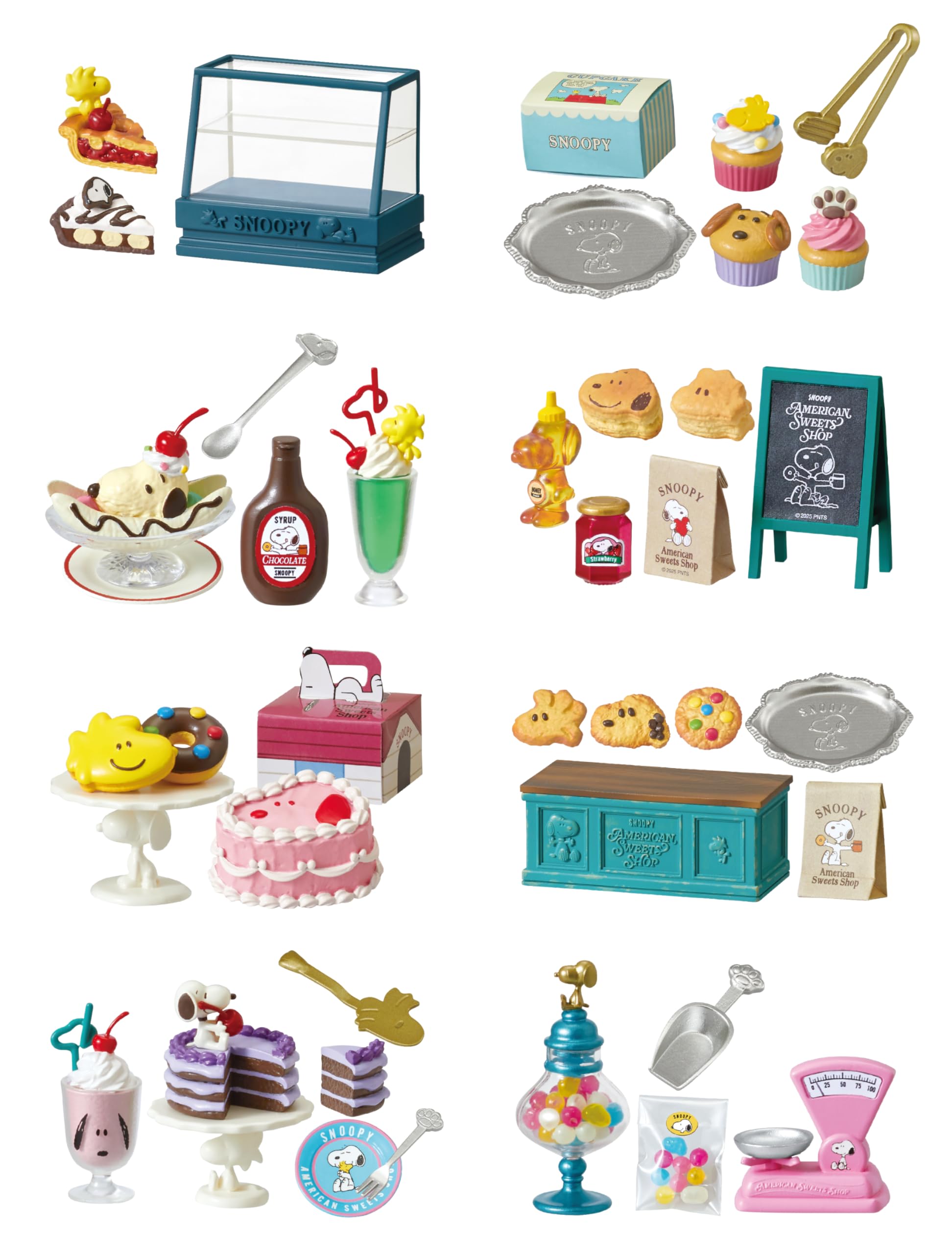 

Peanuts Snoopy American Sweets Shop 1 Box 120 x 145 x 205mm Synthetic Resin Re-Ment Approx.