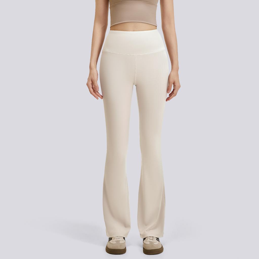 New High Waist Sports Flared Pants Naked Pilates Fitness Yoga Pants Women