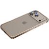 For iPhone 17 Pro Metal Clear Case Safety Lock Matte Anti-Fingerprint Back Cover