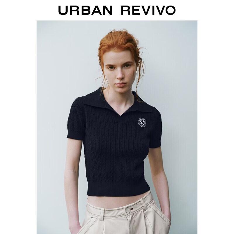 UR2026 Women s Urban Academy Contrast Cable Knit Top S
