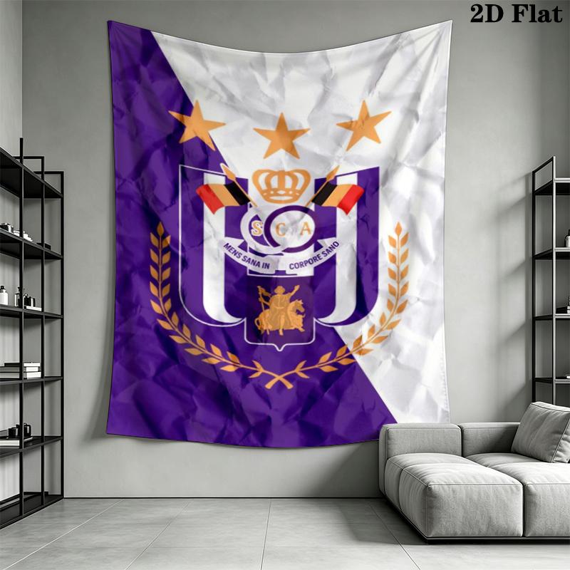 R.S.C. Anderlecht Wall Tapestry Aesthetic Wall Hanging Printed Fabric Blanket Decorative Tapestries for Bedroom Living Room Home Decor